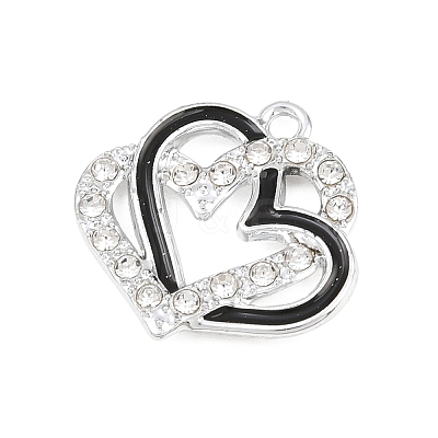 Alloy Rhinestone Pendants RB-CBA332B-07B-P-1