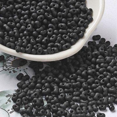 Glass Frosted Seed Beads SEED-K009-05B-03-1