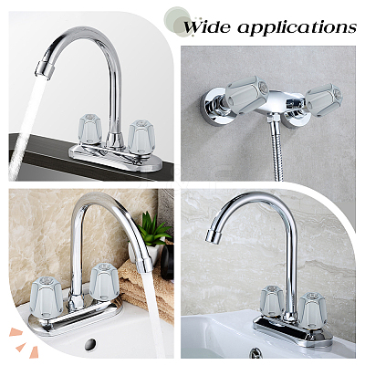 3Pcs Alloy and Iron Bathroom Sink Faucet Knobs Replacement FIND-GO0004-09P-1