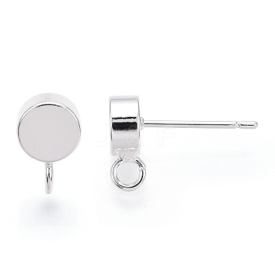 Brass Stud Earring Findings KK-T038-293S-1