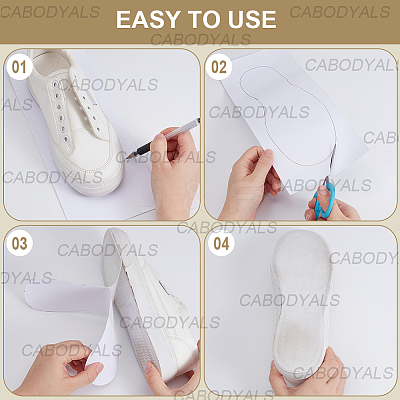 Rectangle Plastic Anti-slip Stickers for Shoe Soles AJEW-CY0002-57-1