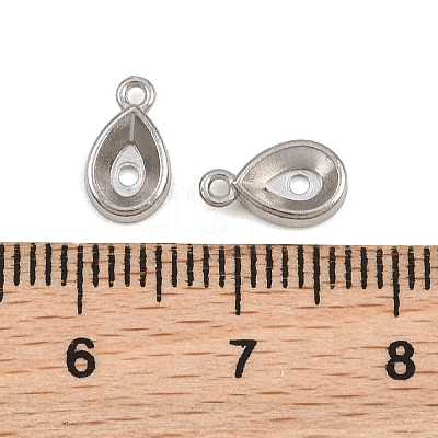 304 Stainless Steel Charm Rhinestone Settings SA-CBAC865-08E-P-1