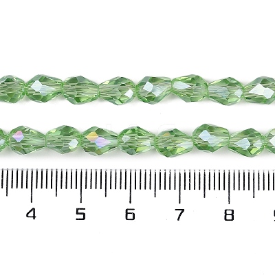 Transparent Electroplate Glass Beads Strands EGLA-N013-T4mm-B13-1