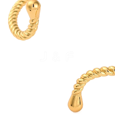 Twisted Rack Plating Brass Cuff Bracelets for Women BJEW-M040-13G-1