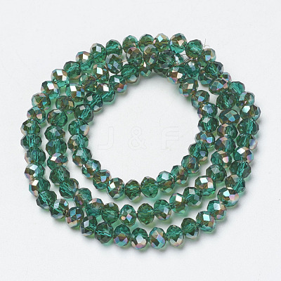 Electroplate Glass Beads Strands EGLA-A034-T6mm-J01-1