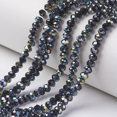 Electroplate Opaque Glass Beads Strands LS-EGLA-A034-P6mm-S02-1
