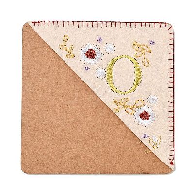 4Pcs Letter Personalized Hand Embroidered Corner Bookmarks JX587O-1