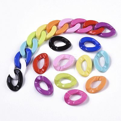 Opaque Acrylic Linking Rings OACR-S036-001B-G-1