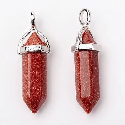 Synthetic Goldstone Pointed Pendants G-F295-03G-1