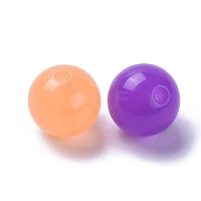 Imitation Jade Acrylic Beads SACR-S188-14mm-M-1