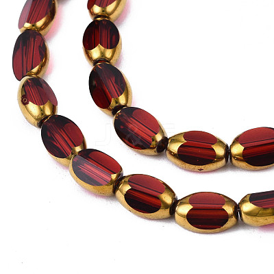 Electroplate Glass Beads Strands EGLA-N008-015D-1