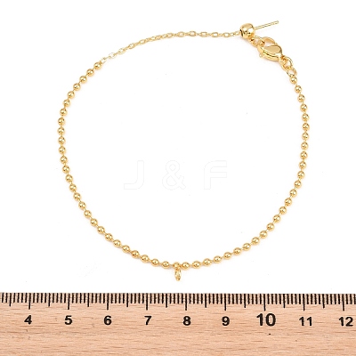 2MM Brass Ball Chain Bracelet Making KK-D238-01G-1