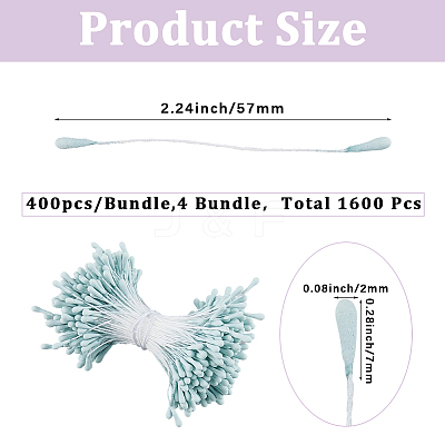 Gypsum with Cotton Cord Artificial Flower Core LS-DIY-WH20007-36A-06-1