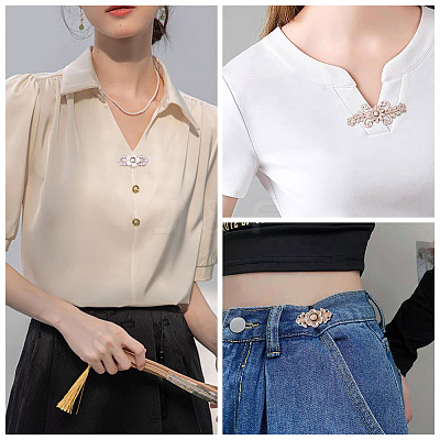 16 Pairs 8 Style Alloy Adjustable Jean Button Pins DIY-TA0013-01P-1