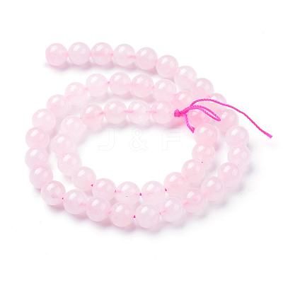 Natural Rose Quartz Beads Strands G-T055-10mm-13-1