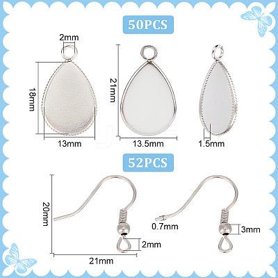 102 Pcs Stainless Steel Earring Kits DIY-UN0002-46P-1