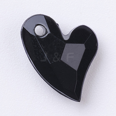Opaque Acrylic Charms X-MACR-G055-11mm-01-1
