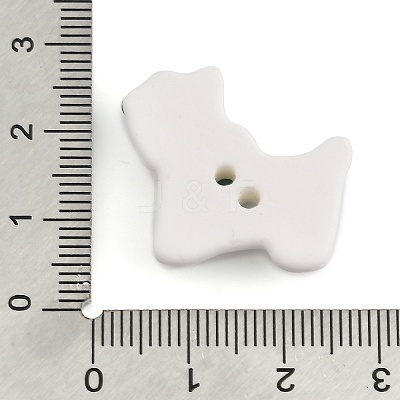 Dog Ceramic Buttons BUTT-I018-01E-02-1