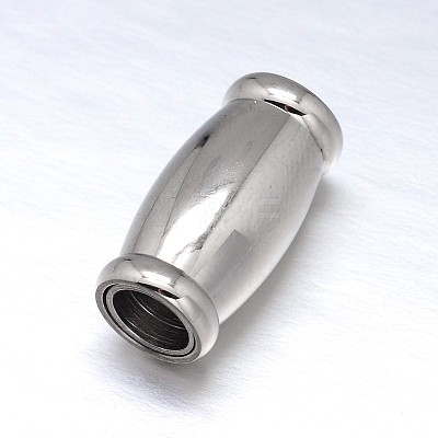 Tarnish Resistant 304 Stainless Steel Magnetic Clasps with Glue-in Ends STAS-M200-B-01-1