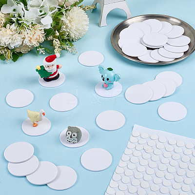 85Pcs Flat Round Acrylic Action Figure Display Pedestals ODIS-FG0002-14B-1