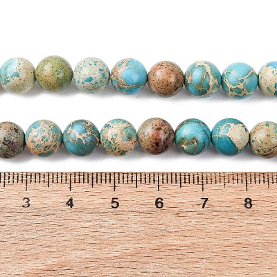 Natural Imperial Jasper Beads Strands G-A175B-8mm-03A-1
