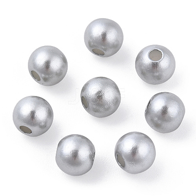 Spray Painted ABS Plastic Imitation Pearl Beads OACR-T015-05A-03-1