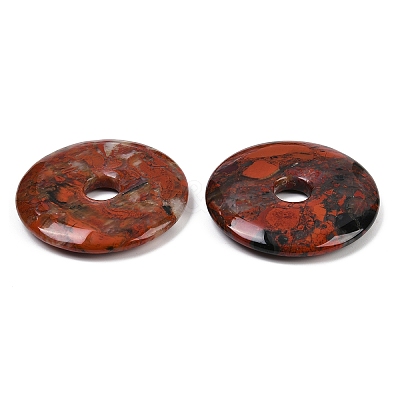 Natural Brecciated Jasper Pendants G-C220-F02-50mm-1