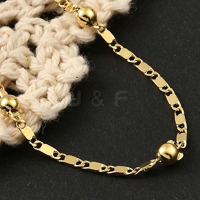 Rack Plating Brass Link Chain Bracelets for Women BJEW-G735-03G-1