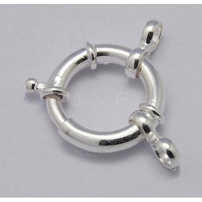 925 Sterling Silver Large Spring Rings Clasps STER-A007-13B-1