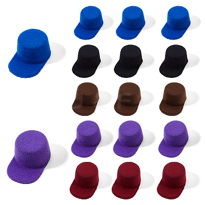 15Pcs 5 Colors EVA Craft Doll Hat DOLL-FH0001-06A-1