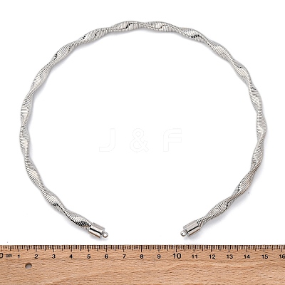 6.5mm Twist Iron Chain Necklaces NJEW-G163-01P-1