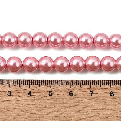 Eco-Friendly Glass Pearl Beads Strands HY-A008-8mm-RB109-1