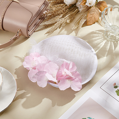 Linen Cloth Mini Hat Fascinator Base AJEW-WH0472-53A-1