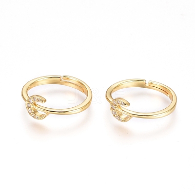 Adjustable Brass Finger Rings X-RJEW-G096-33G-1
