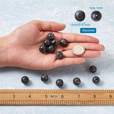 Natural Labradorite Round Beads G-FW0001-02-1