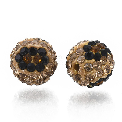 Polymer Clay Rhinestone Beads RB-N051-09B-1