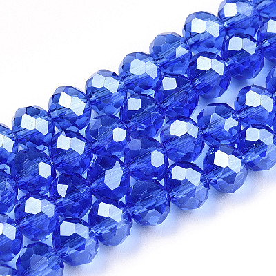 Electroplate Glass Beads Strands EGLA-A034-T10mm-A32-1