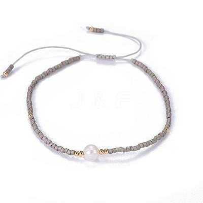 Adjustable Nylon Cord Braided Bead Bracelets BJEW-P256-B01-1