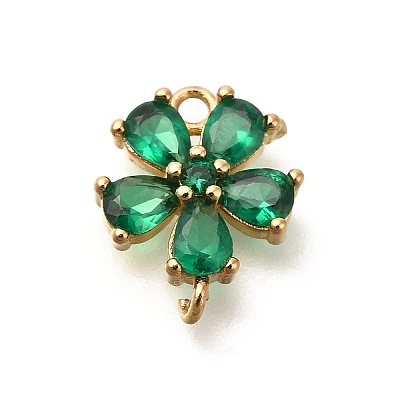 Brass Micro Pave Cubic Zirconia Pendants KK-M295-15G-01-1
