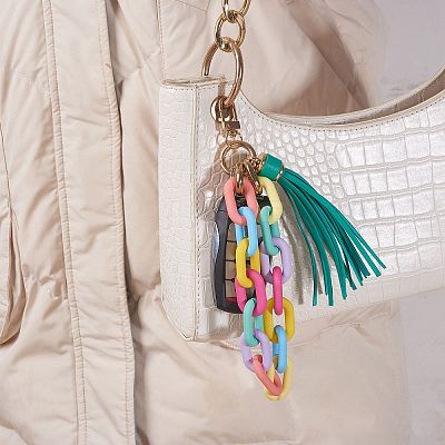 Chain Link Wristlet Keychain HJEW-SW00013-03-1