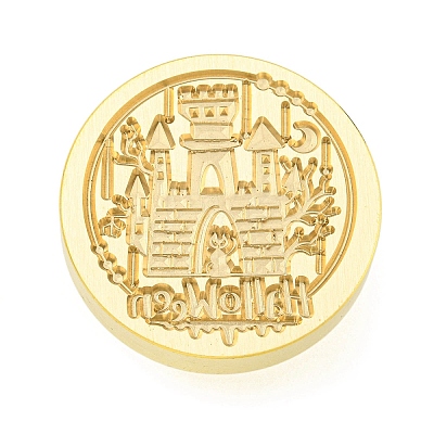 Halloween Series Wax Seal Brass Stamp Heads LS-AJEW-M039-01S-1