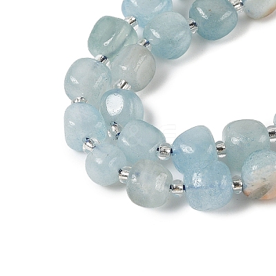 Natural Aquamarine Beads Strands G-A254-A01-01-1