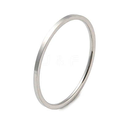 Non-Tarnish 304 Stainless Steel Simple Plain Band Finger Ring for Women Men RJEW-F152-05P-A-1