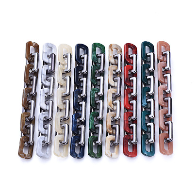 Handmade Acrylic Cable Chains AJEW-JB00673-1