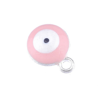 Double-sided Platinum Plated Alloy Enamel Charms ENAM-WH0046-B09-1