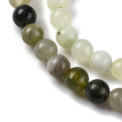 Natural New Jade Beads Strands G-F591-16-6MM-1