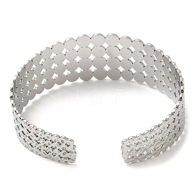 Non-Tarnish 304 Stainless Steel Cuff Bangles BJEW-K267-01P-1