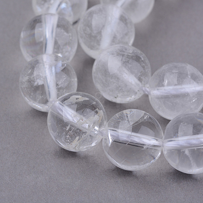 Natural Quartz Crystal Beads Strands X-G-Q462-8mm-32-1