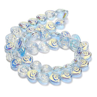 Electroplate Baking Paint Glass Beads Strands EGLA-K061-13A-AB08-1