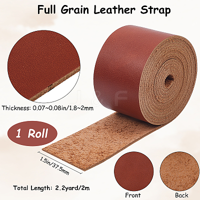 2M Flat AB Grade Cowhide Leather Cord AJEW-WH0479-73D-03-1